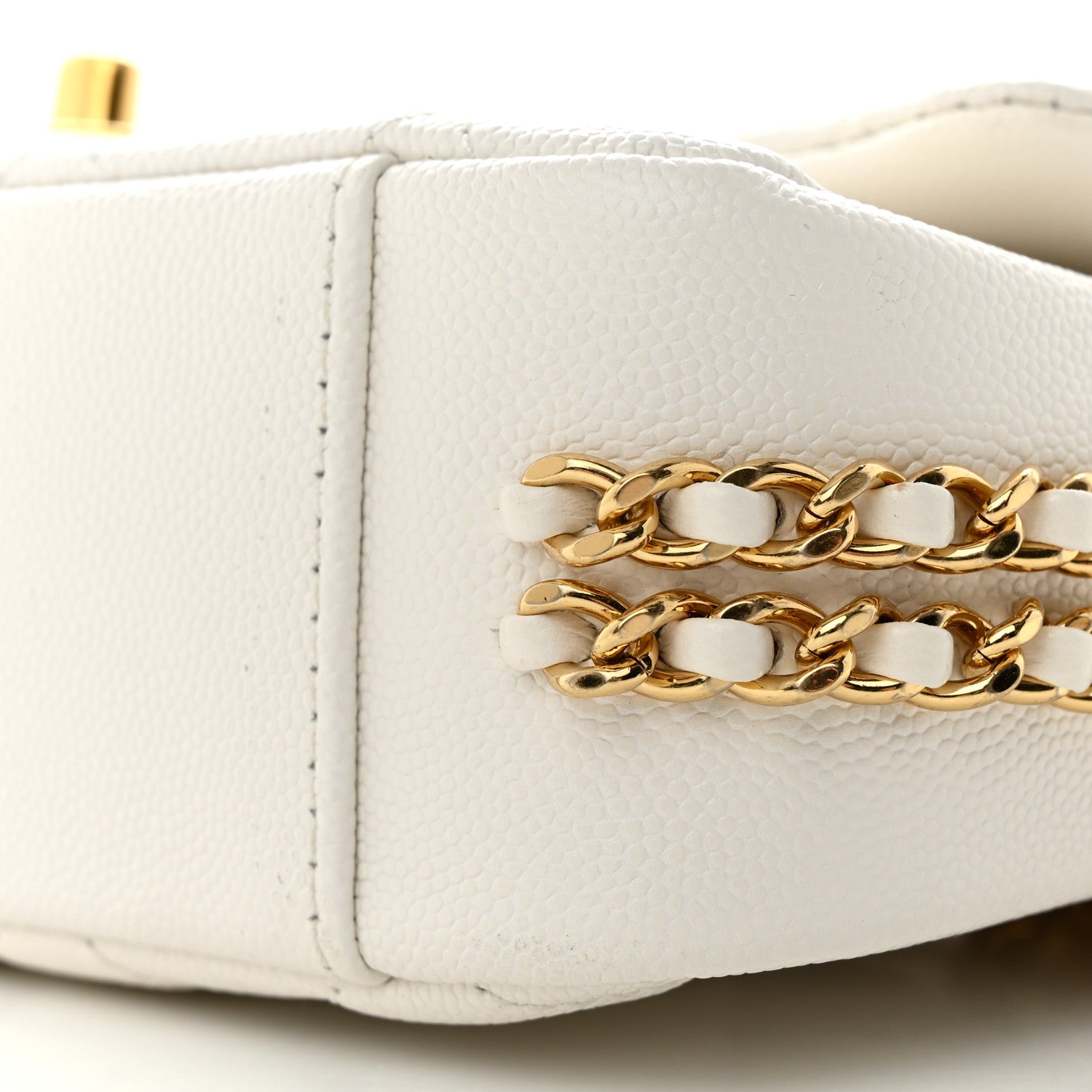 Chanel Caviar Quilted Mini CC You Flap White 10 of 11