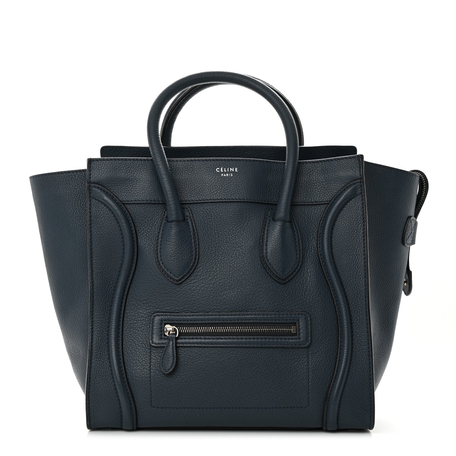Celine Drummed Calfskin Mini Luggage Orage 1 of 9