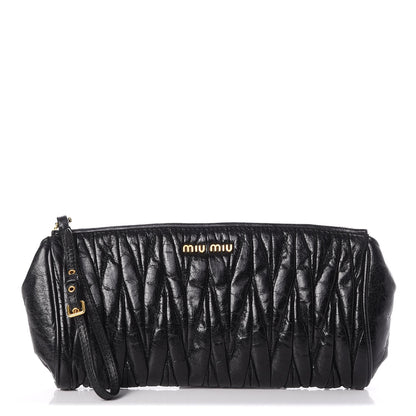 Miu Miu Nappa Matelasse Clutch Nero Black 1 of 8
