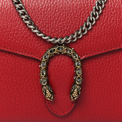 Gucci Calfskin Mini Dionysus Chain Wallet Hibiscus Red 10 of 12