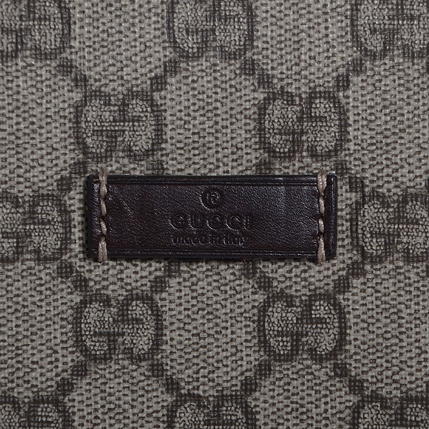 GG Plus Monogram Sellieria Calfskin Medium Joy Computer Case Beige Ebony Cocoa