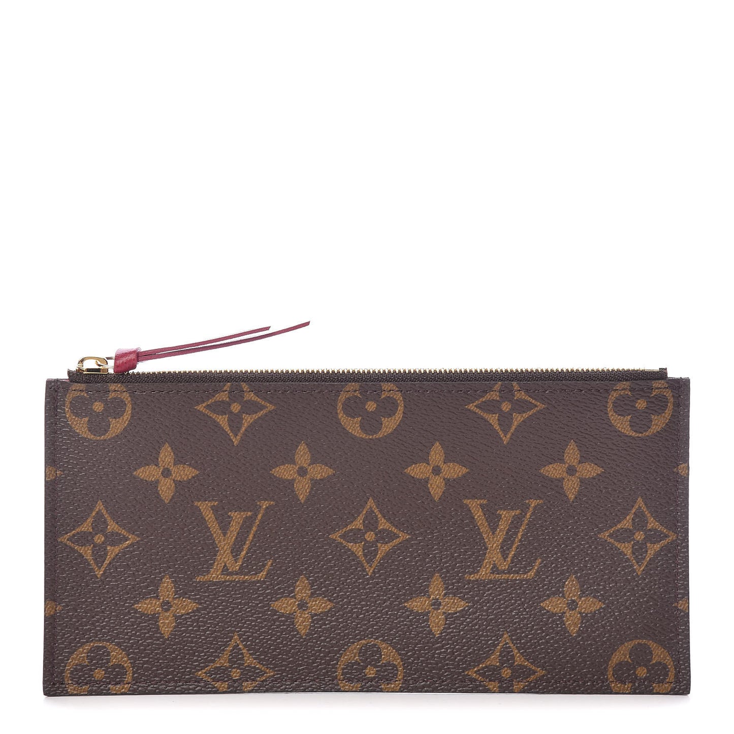 Monogram Felicie Chain Wallet Zippered Insert Fuchsia