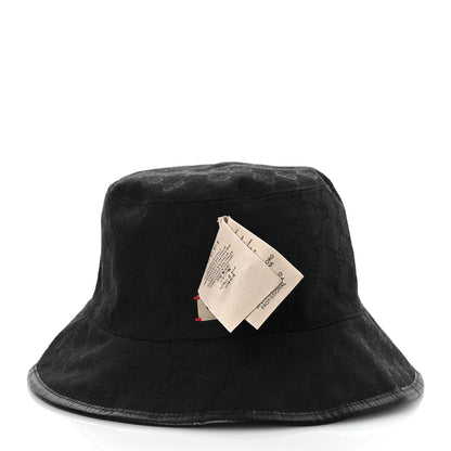 Gucci Wool Nylon GG Monogram Reversible Bucket Hat L Black Grey 7 of 18