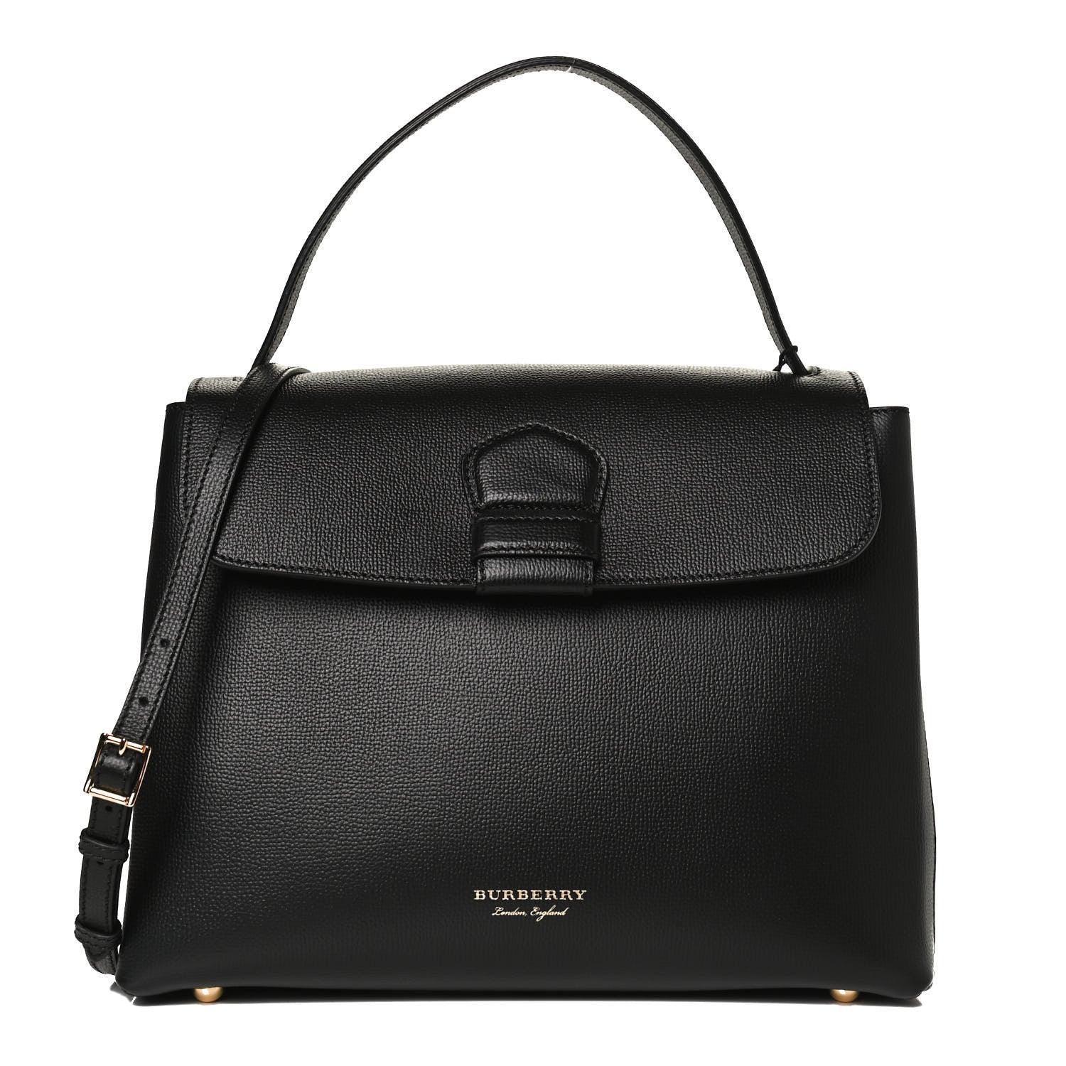 Burberry Derby Calfskin House Check Medium Camberley Black 1 of 12