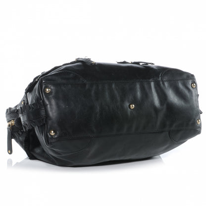 Gucci Leather Ruffle Sabrina Boston Tote Black 4 of 8