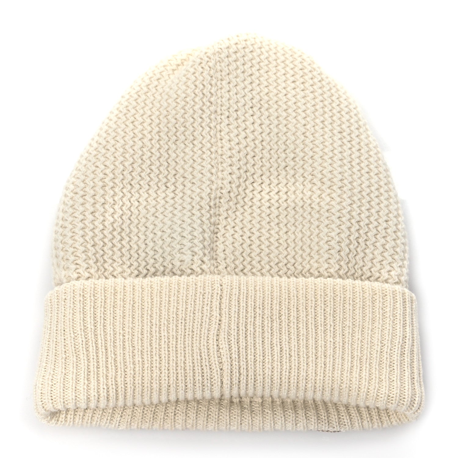 Chanel Cashmere Sequin Logo Beanie Hat Ivory Gold 2 of 6