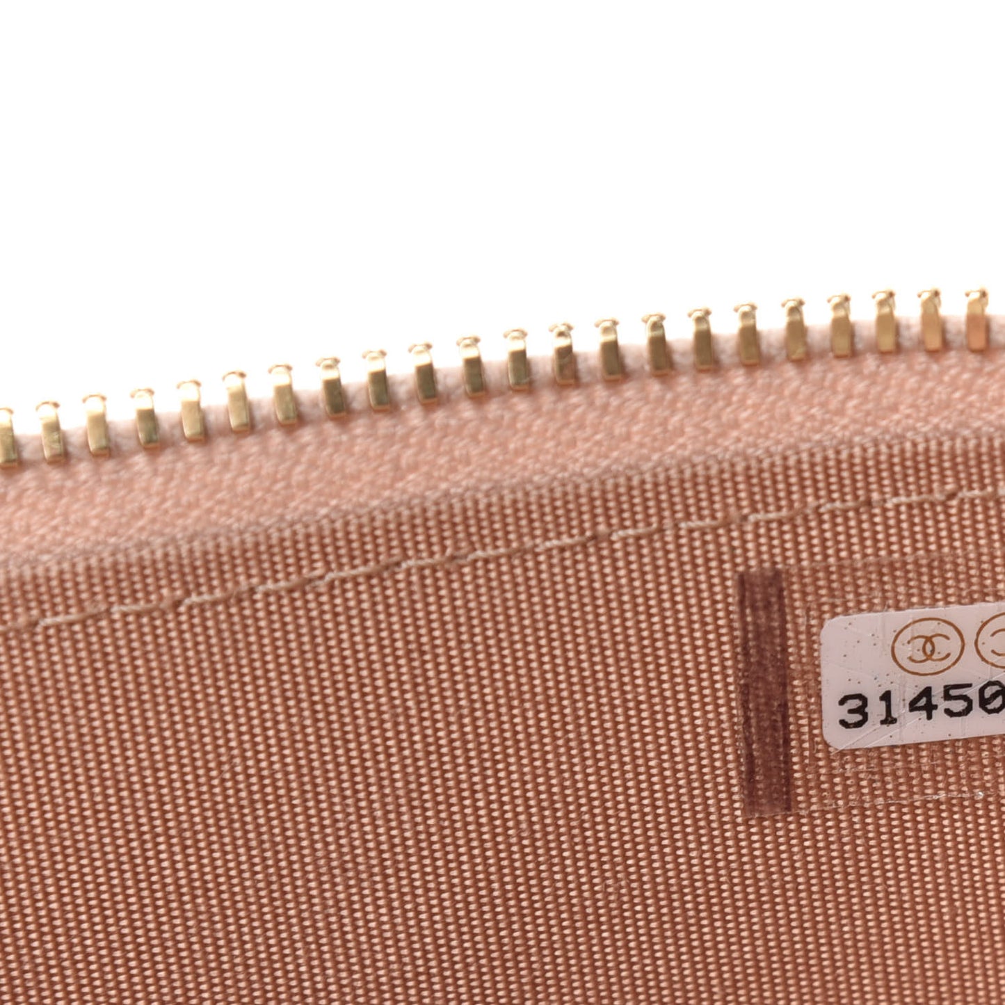 Calfskin Quilted Mini Perfect Fit Vanity Case With Chain Beige