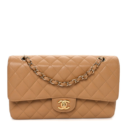 Chanel Caviar Quilted Medium Double Flap Beige 1 of 11