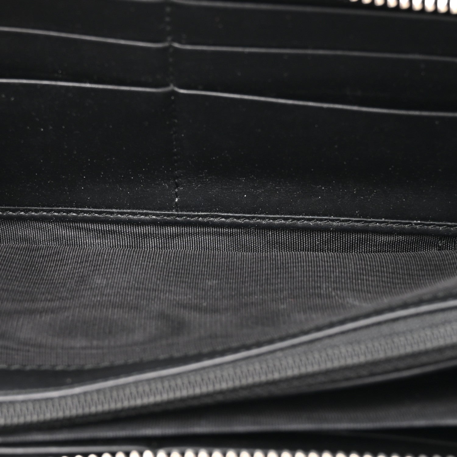Gucci Guccissima Web Zip Around Wallet Black 5 of 8