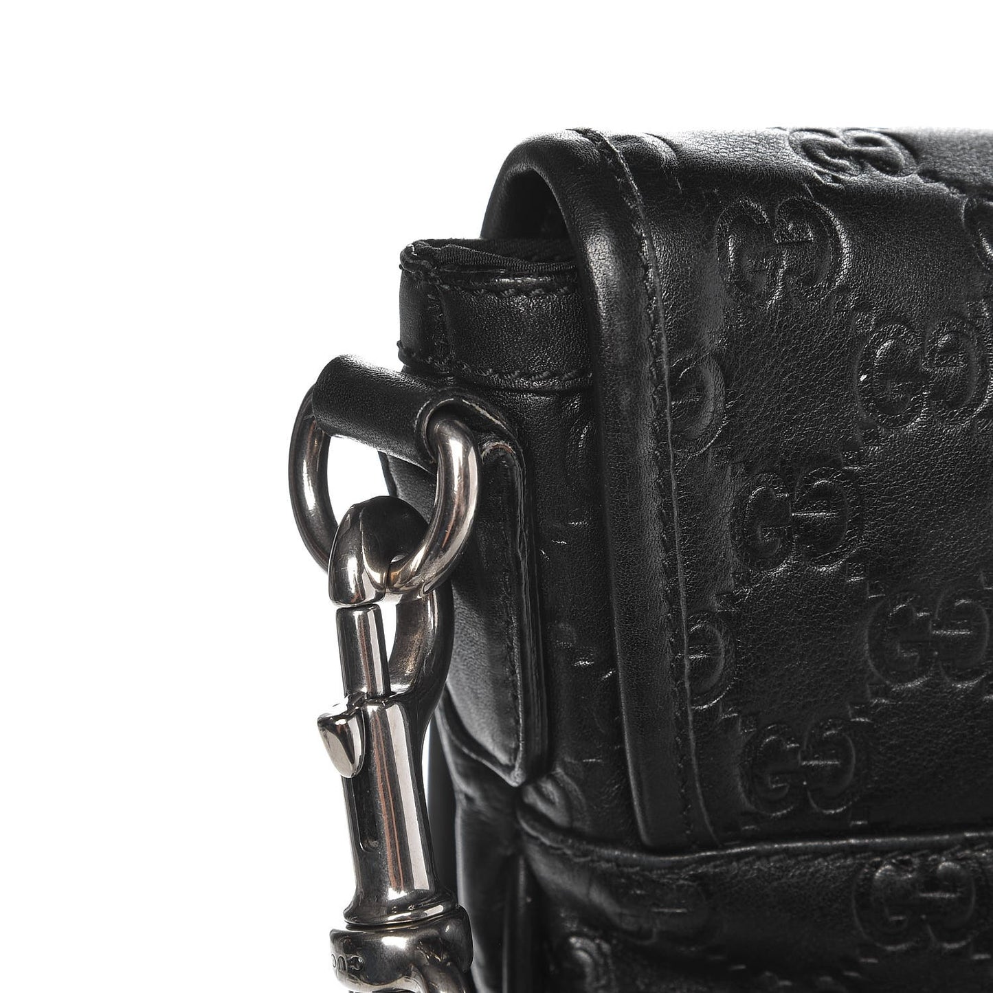 Guccissima Flap Messenger Bag Black