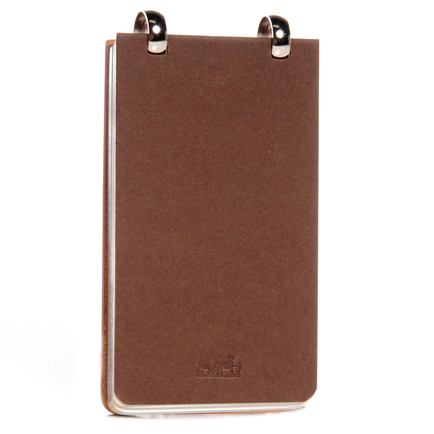 Hunter Calfskin Embossed Ex Libris Notepad Natural