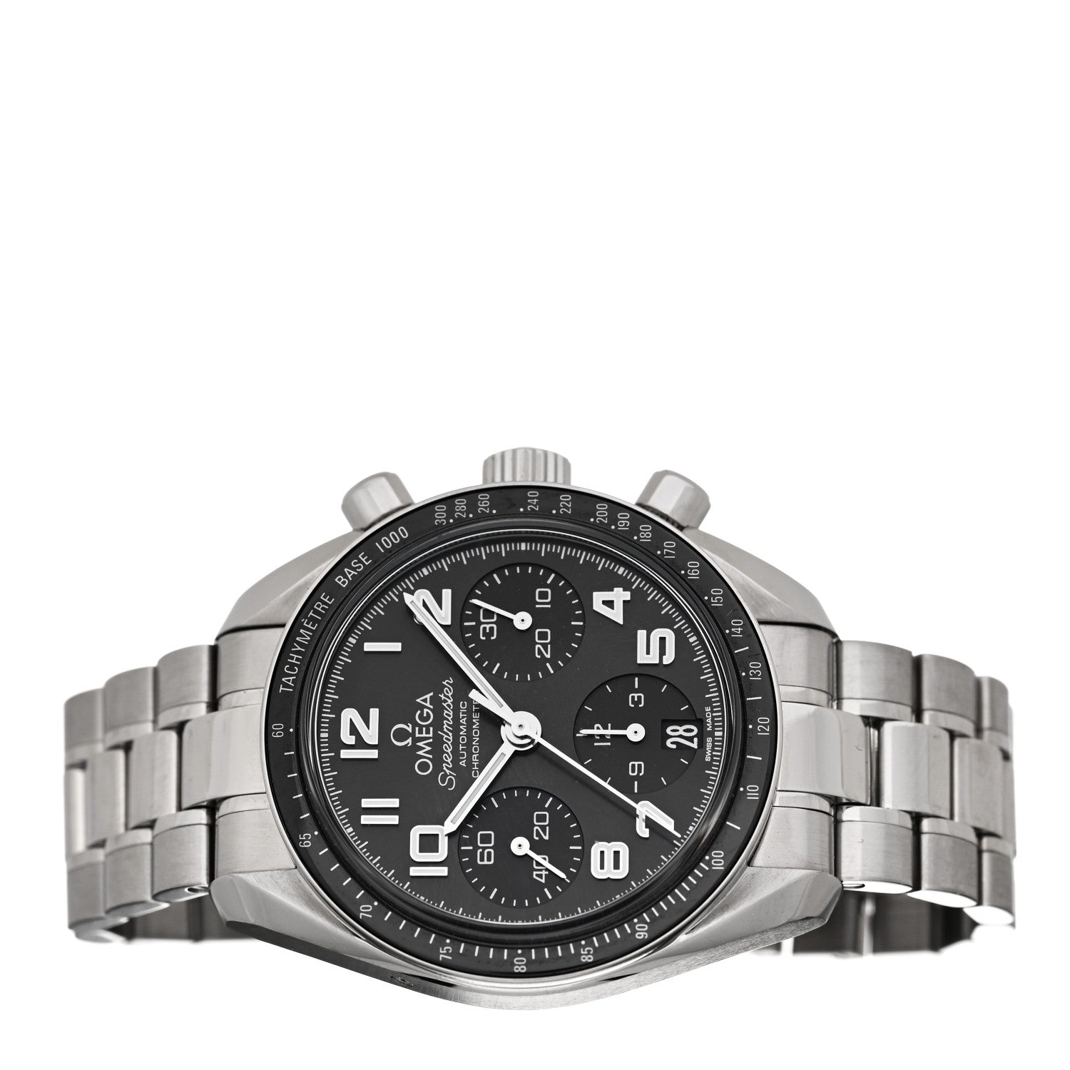 Omega Stainless Steel 38mm Speedmaster Date Chronograph Automatic Watch Grey 324.30.38.40.06.001 2 of 4