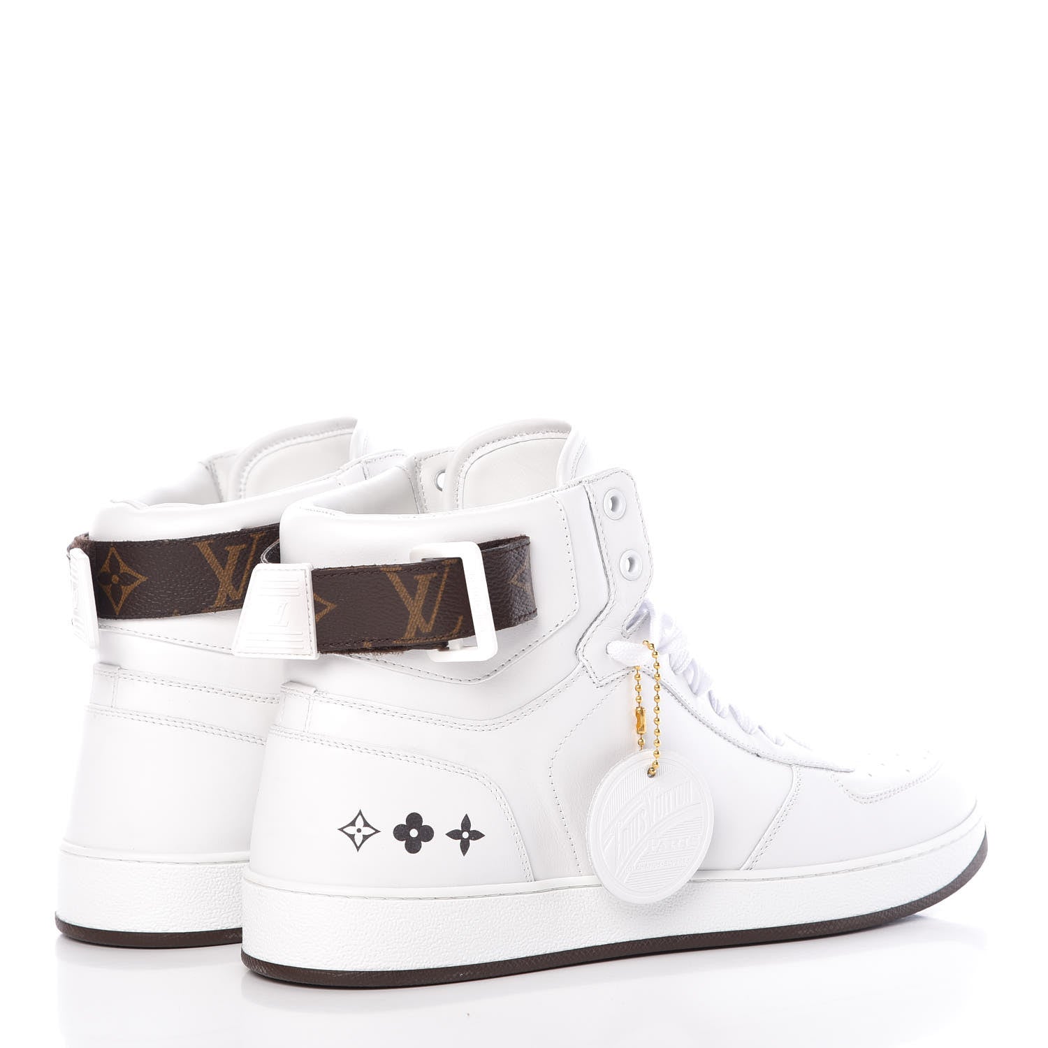 Louis Vuitton Calfskin Rivoli High Top Sneakers 8 White 4 of 12