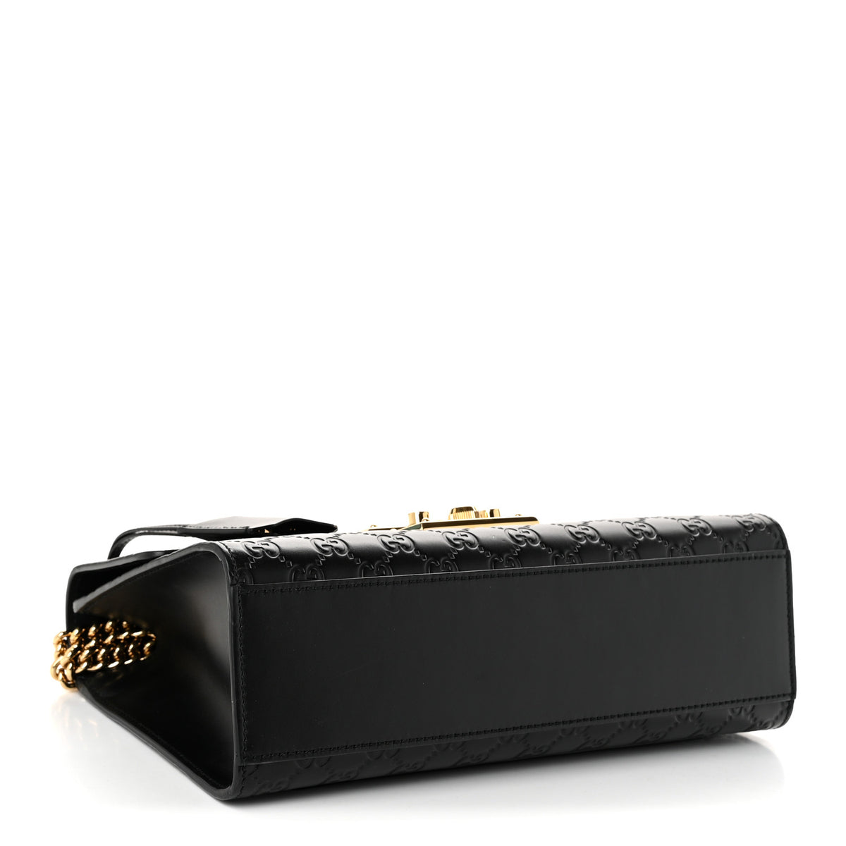 Gucci Guccissima Medium Padlock Shoulder Bag Black 4 of 10