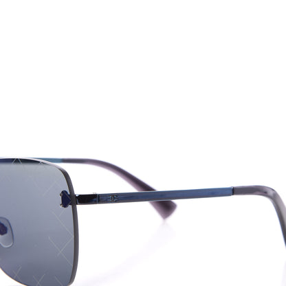 Chanel Shield Runway Sunglasses 4215 Metallic Blue 8 of 9