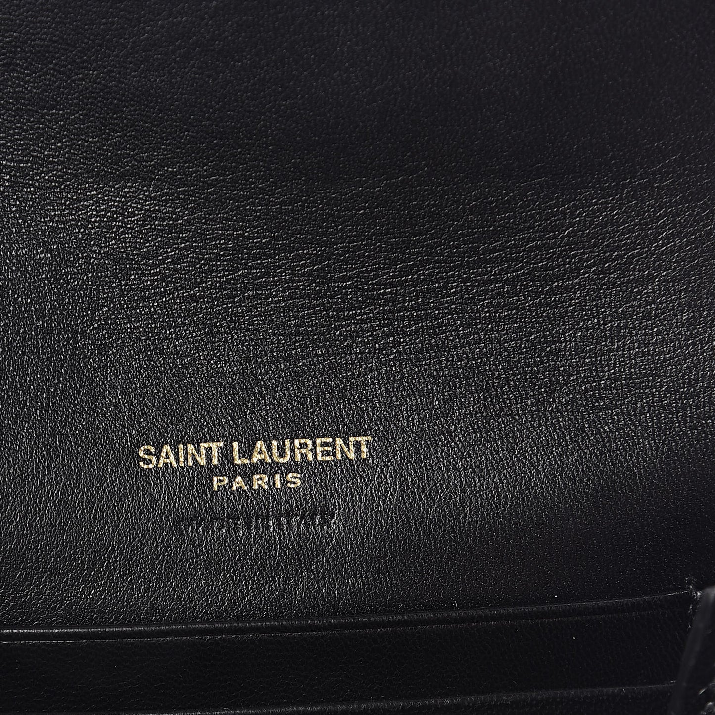 Lambskin Matelasse Monogram Vicky Tri-Fold Wallet Black