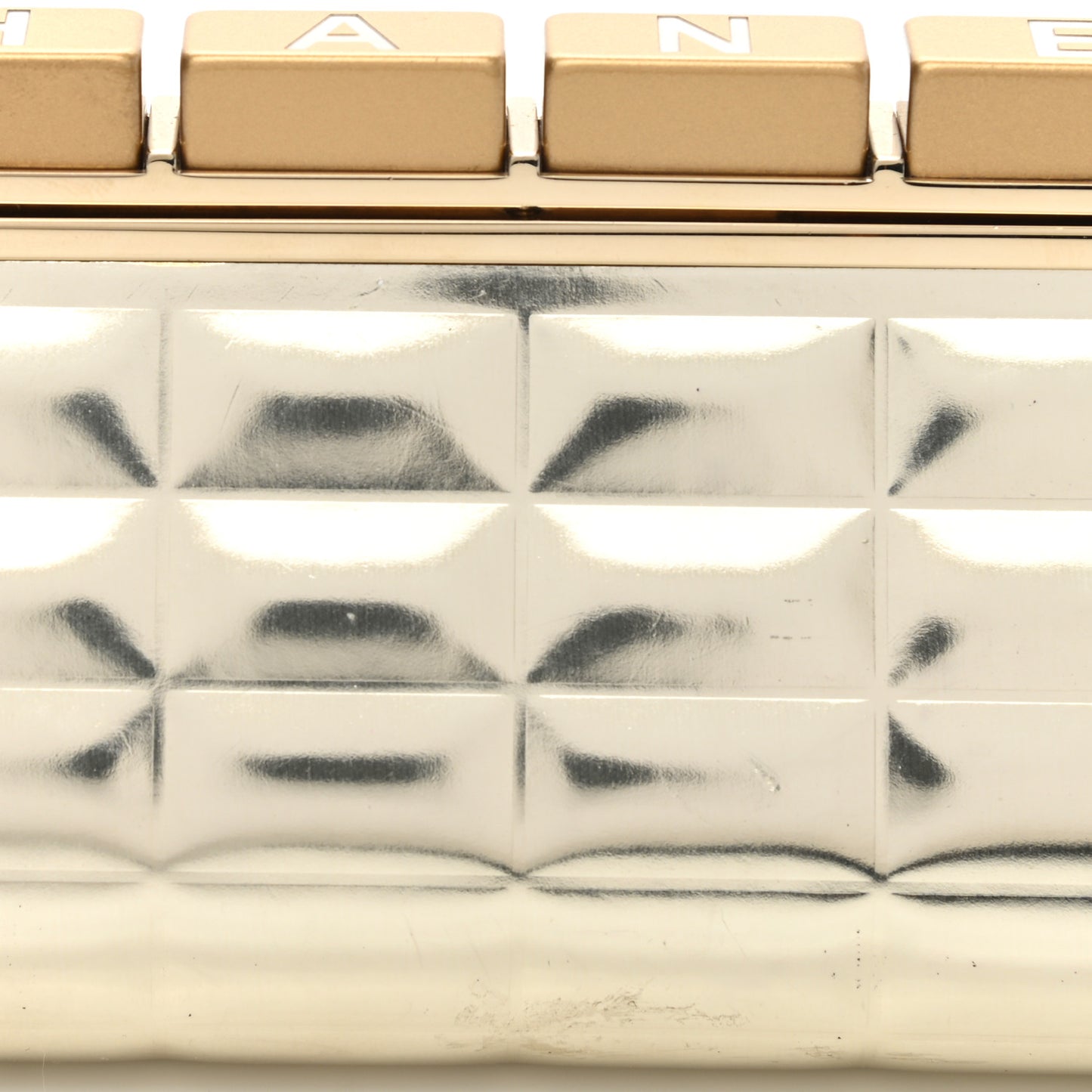 Metal Keyboard Clutch Dark Gold