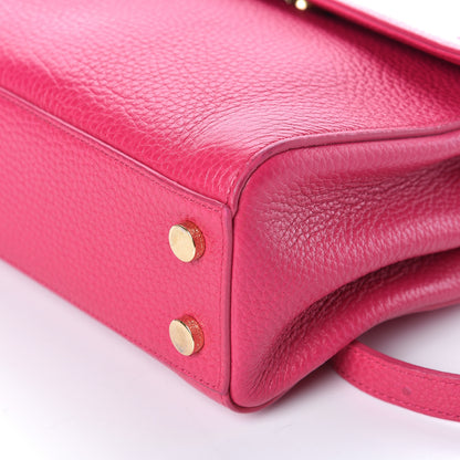 Saint Laurent Grained Calfskin Small Moujik Top Handle Bag Fuchsia 10 of 10