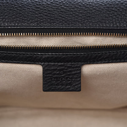Gucci Calfskin Large New Bamboo Top Handle Bag Black 7 of 13