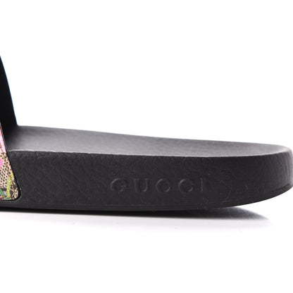 Gucci GG Supreme Monogram Blooms Slide Sandals 41 Beige Multicolor 6 of 7
