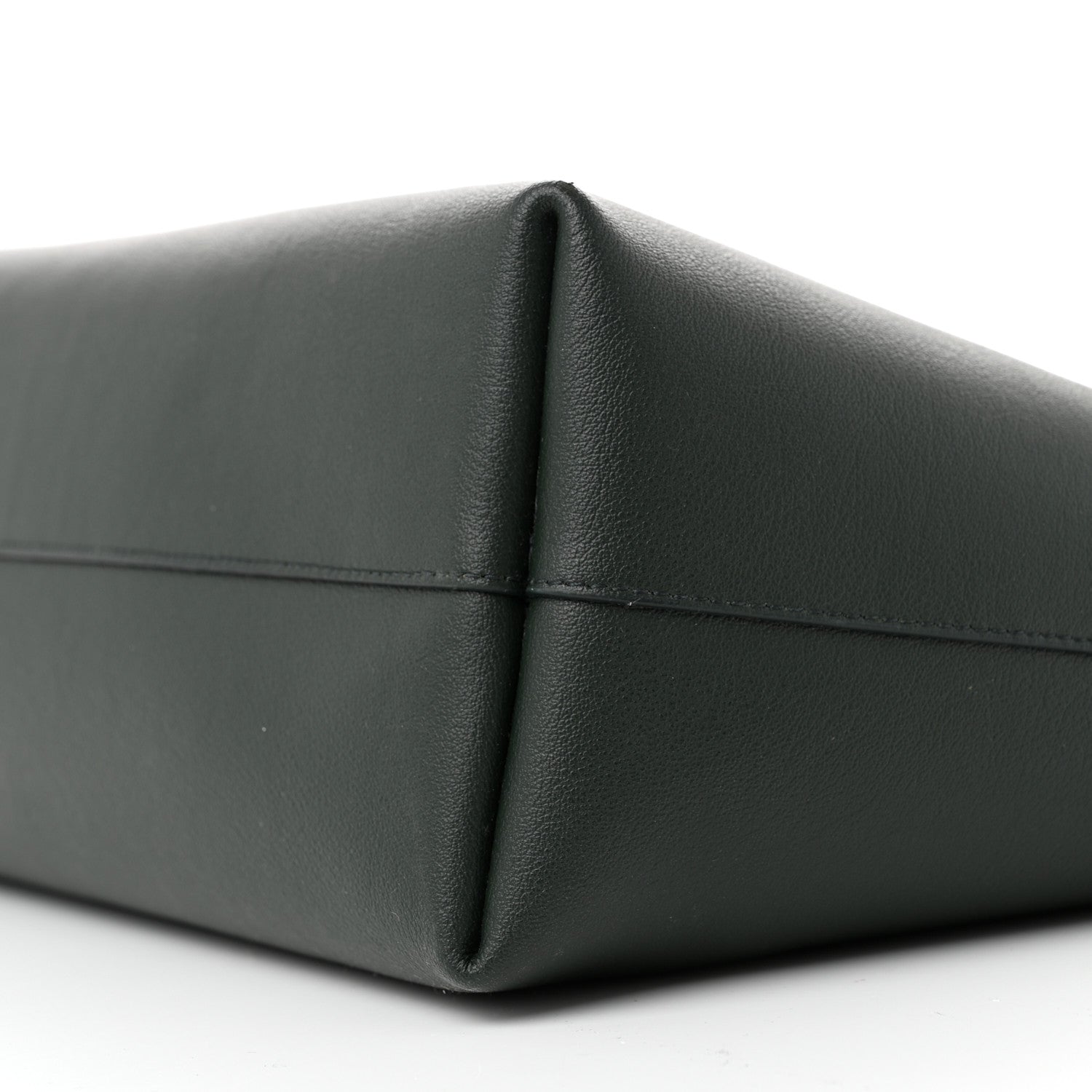 Saint Laurent Calfskin Large Shopping Tote Dark Green 10 of 12