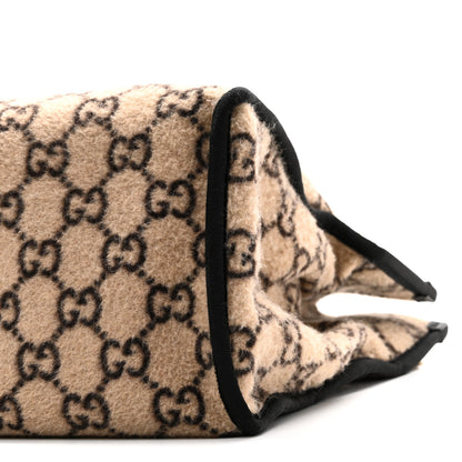 Gucci Covered Wool GG Monogram Large Tote Bag Beige Ebony 10 of 10