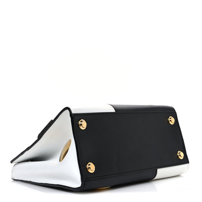 Louis Vuitton Calfskin Monogram Studded City Steamer PM Black White 4 of 9