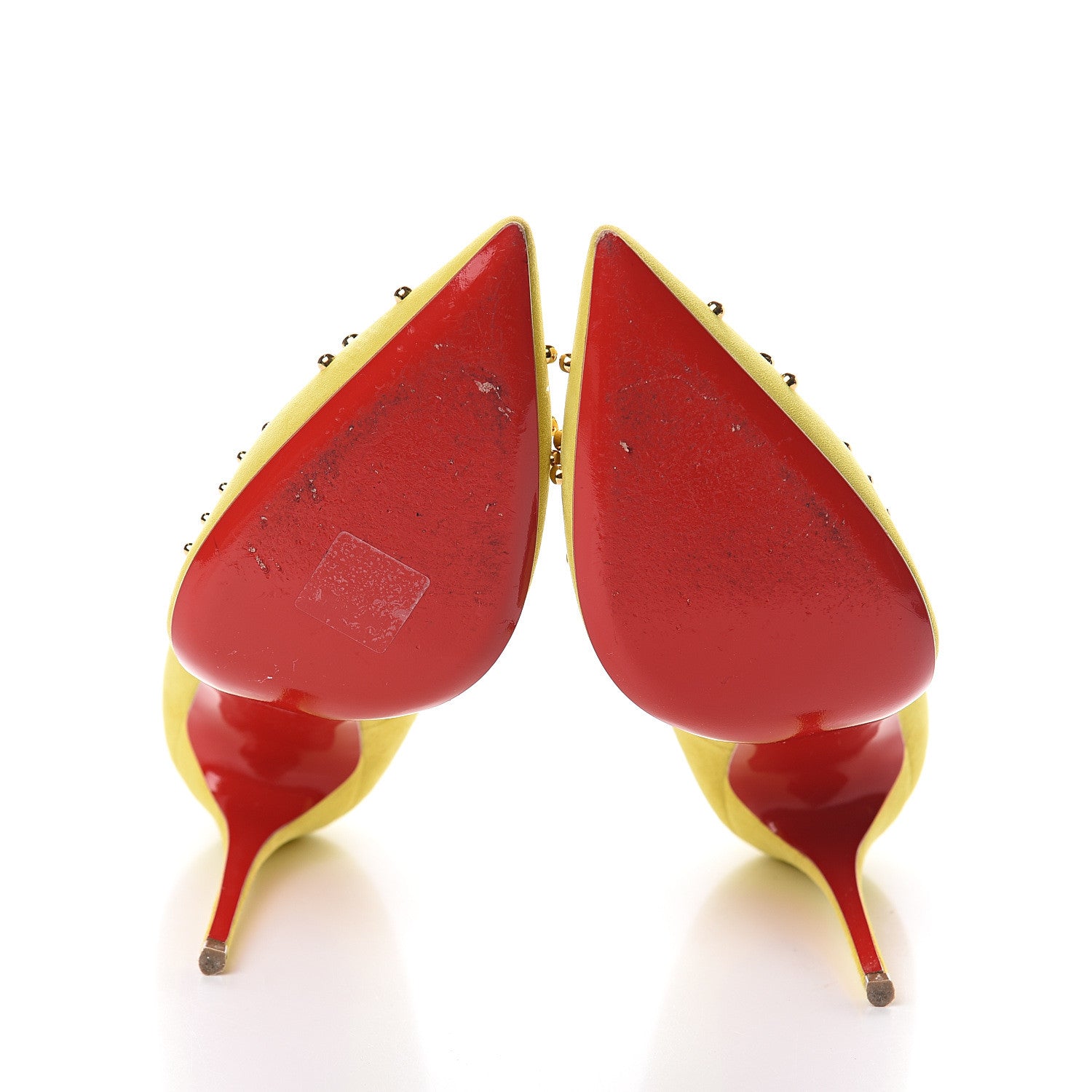 Christian Louboutin Suede Door Knock 120 Pumps 38 Anis Gold 7 of 7