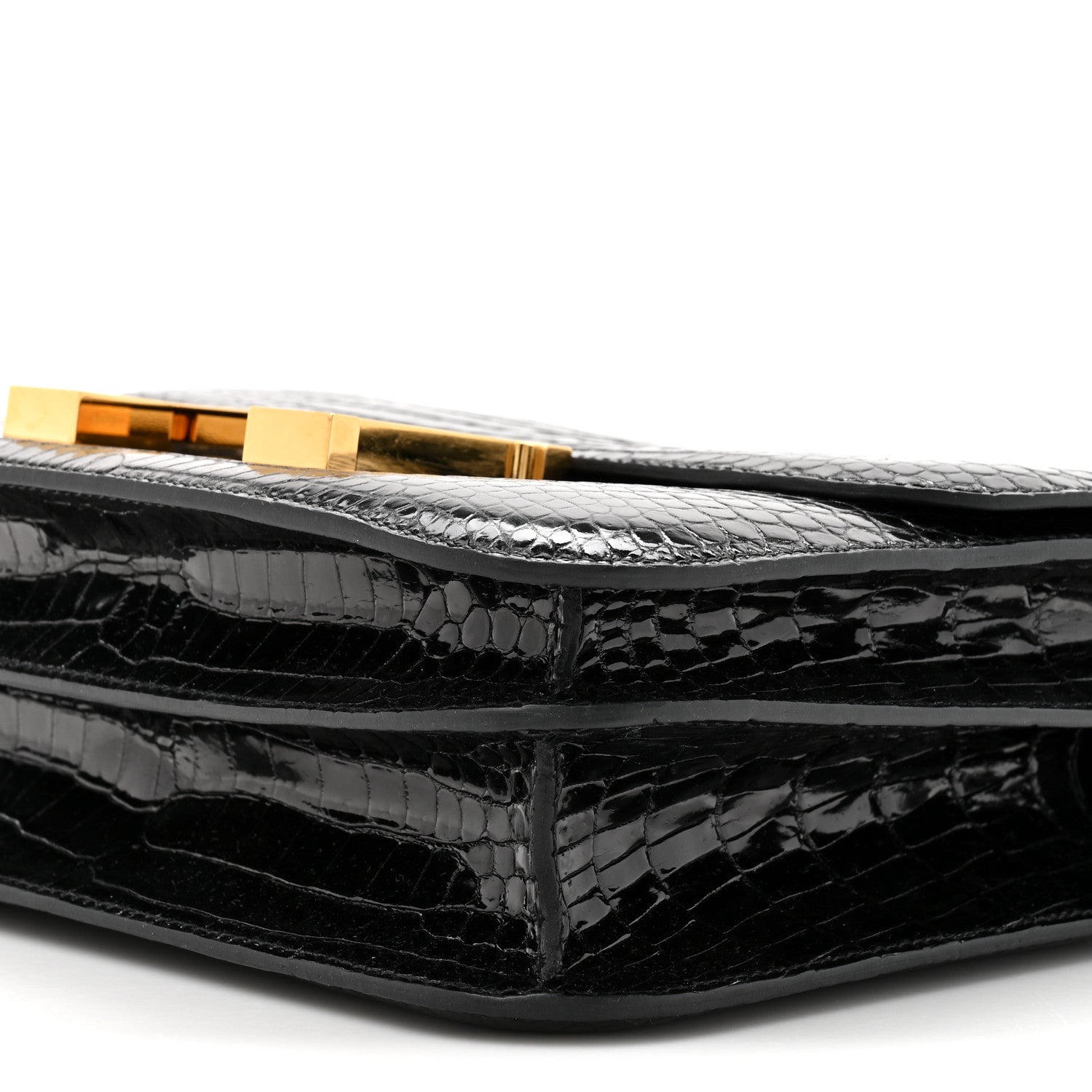 Hermes Shiny Porosus Crocodile Constance 24 Black 10 of 13