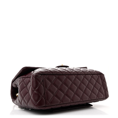 Chanel Grained Calfskin Quilted XXL Travel Flap Bag Burgundy 4 of 10