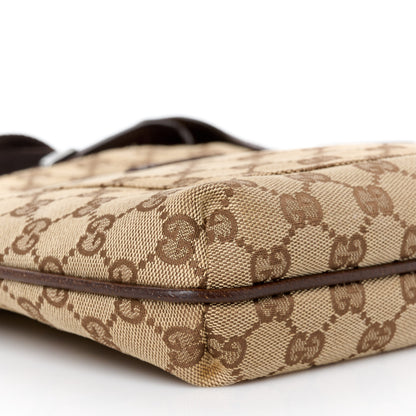 Gucci Monogram Flat Messenger Bag Dark Brown 10 of 11