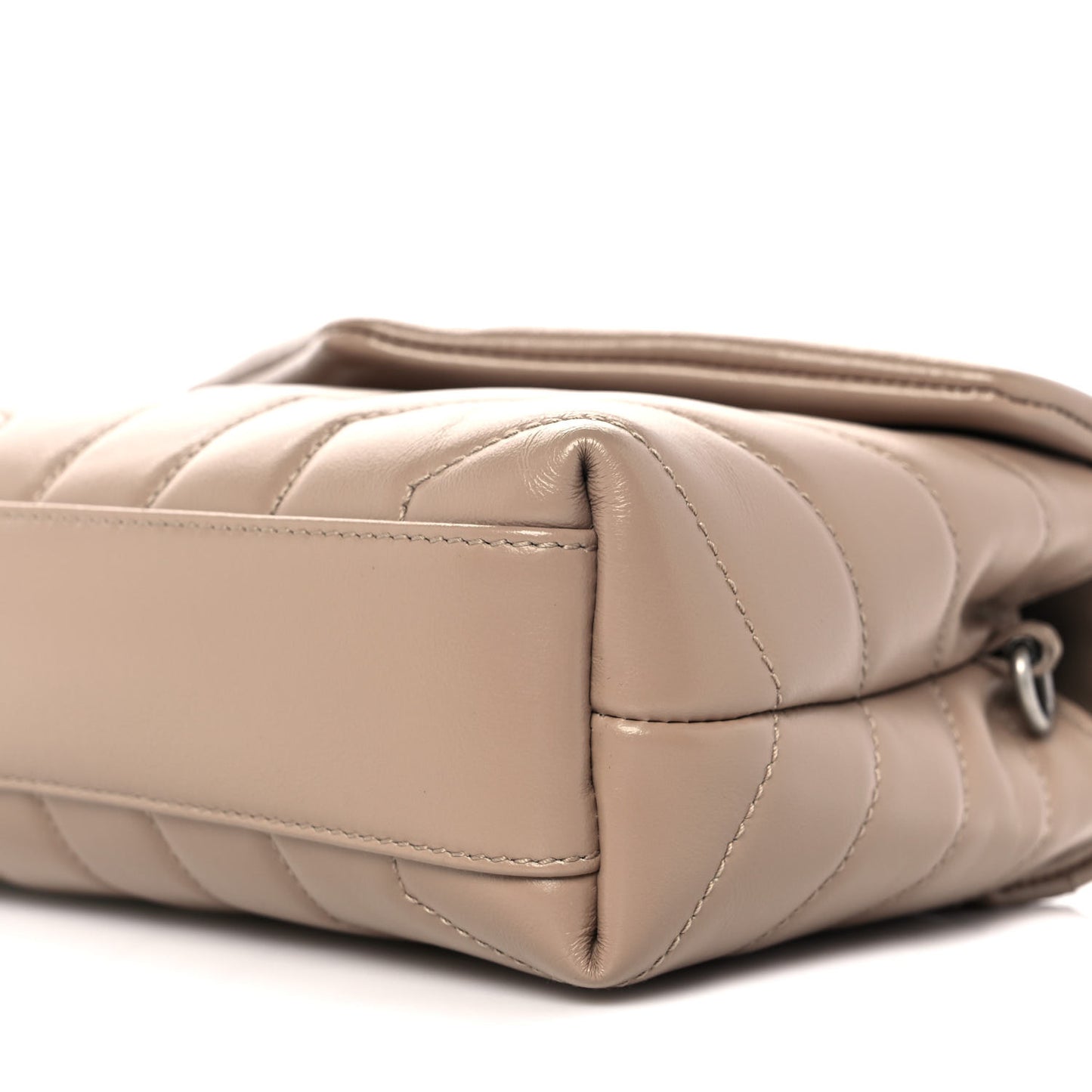 Calfskin Y Quilted Monogram Toy Loulou Crossbody Bag Dark Beige