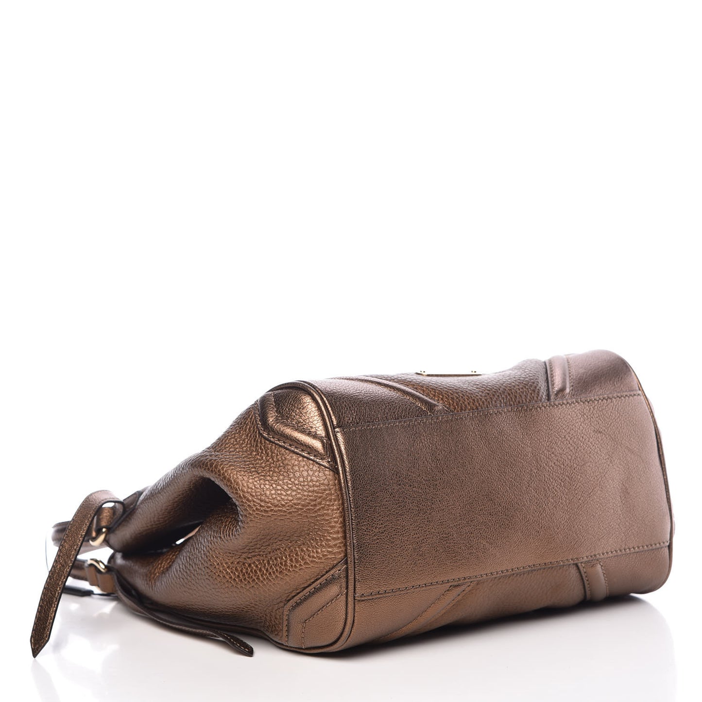 Grainy Calfskin Small Canterbury Tote Antique Gold