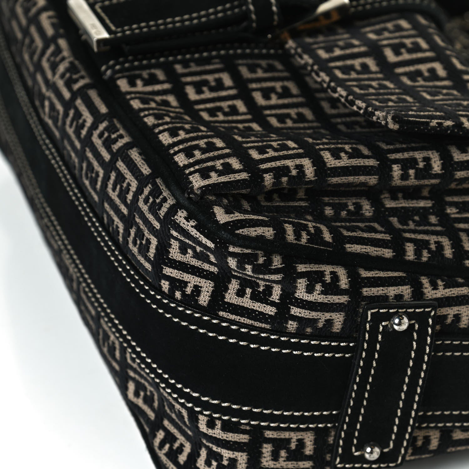 Fendi Zucchino Shoulder Bag Dark Brown 10 of 11