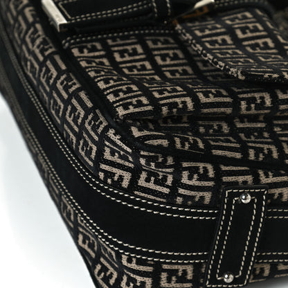 Fendi Zucchino Shoulder Bag Dark Brown 10 of 11