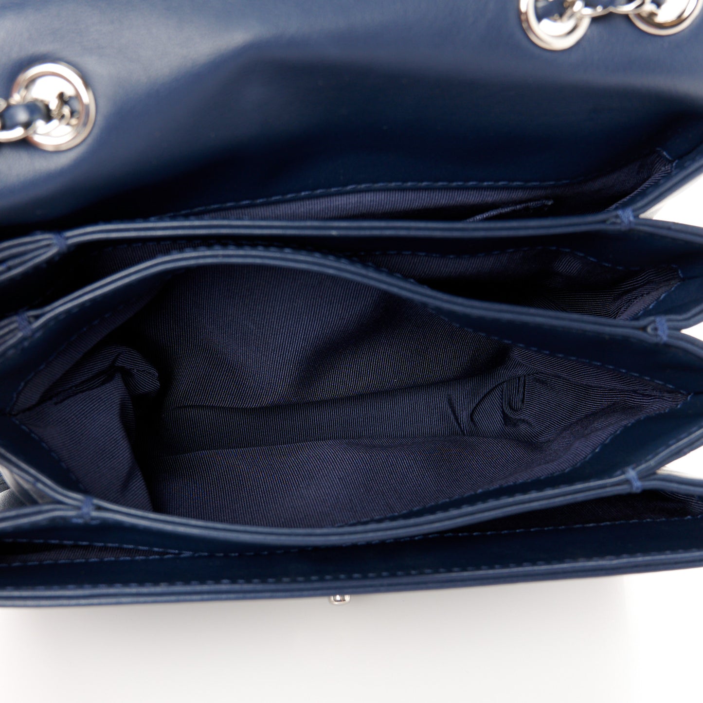 Calfskin Mini Tramezzo Flap Navy