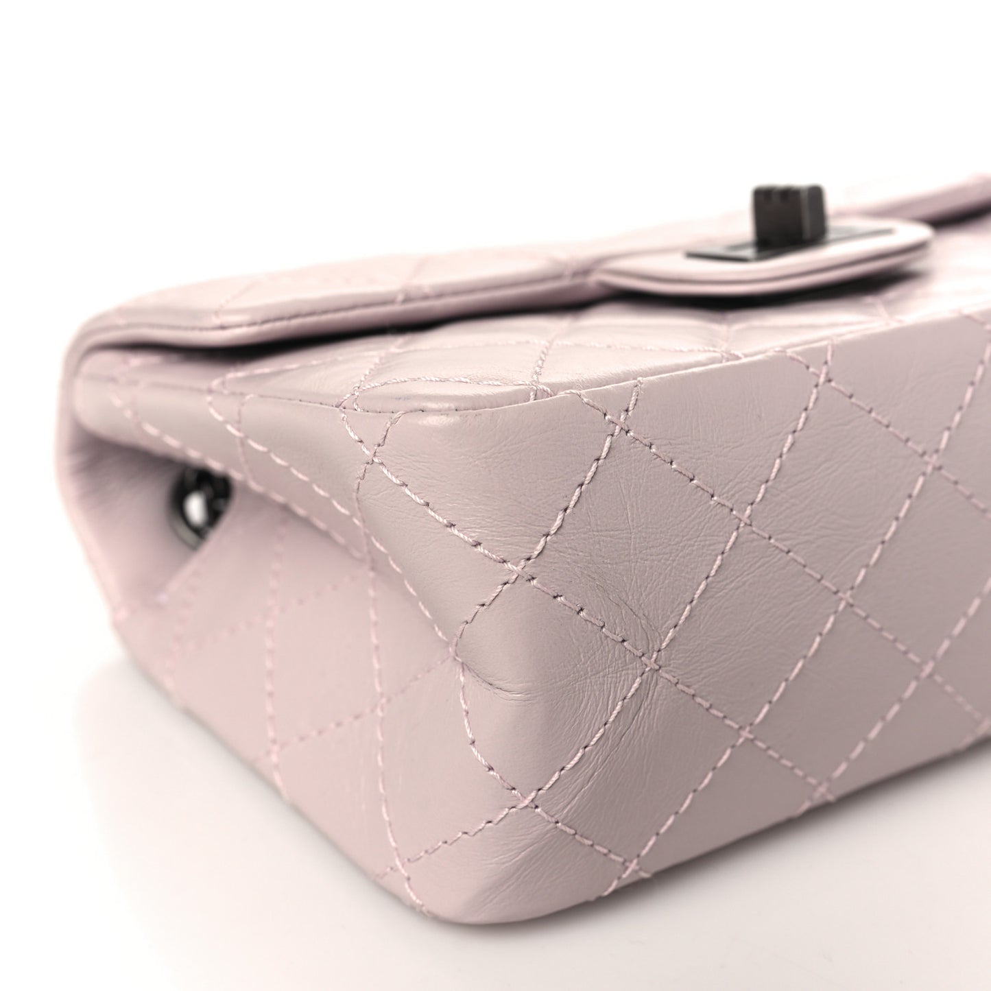 Aged Calfskin Quilted 2.55 Reissue Mini Flap Pink