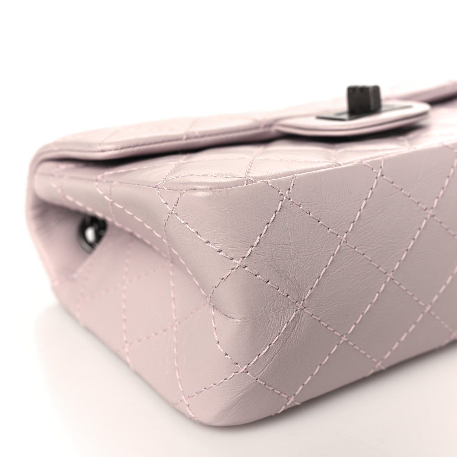 Chanel Aged Calfskin Quilted 2.55 Reissue Mini Flap Pink 8 of 9