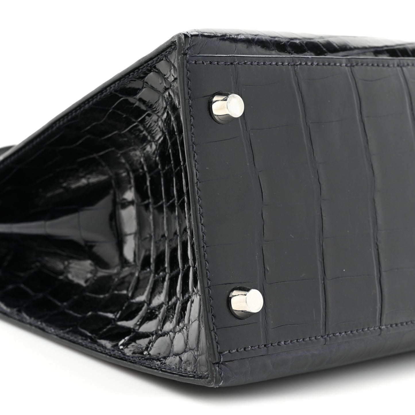 Shiny Niloticus Crocodile Kelly Sellier 28 Bleu Abysse