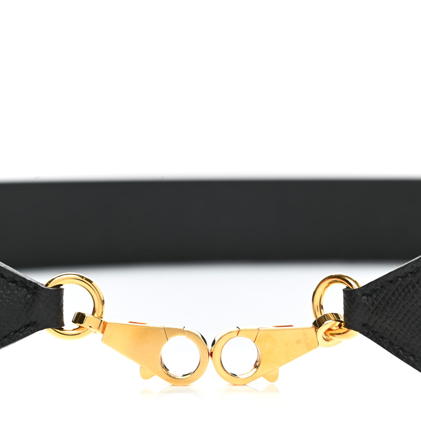 Epsom 40mm Hexagone Tressage Shoulder Strap Black Craie Gold