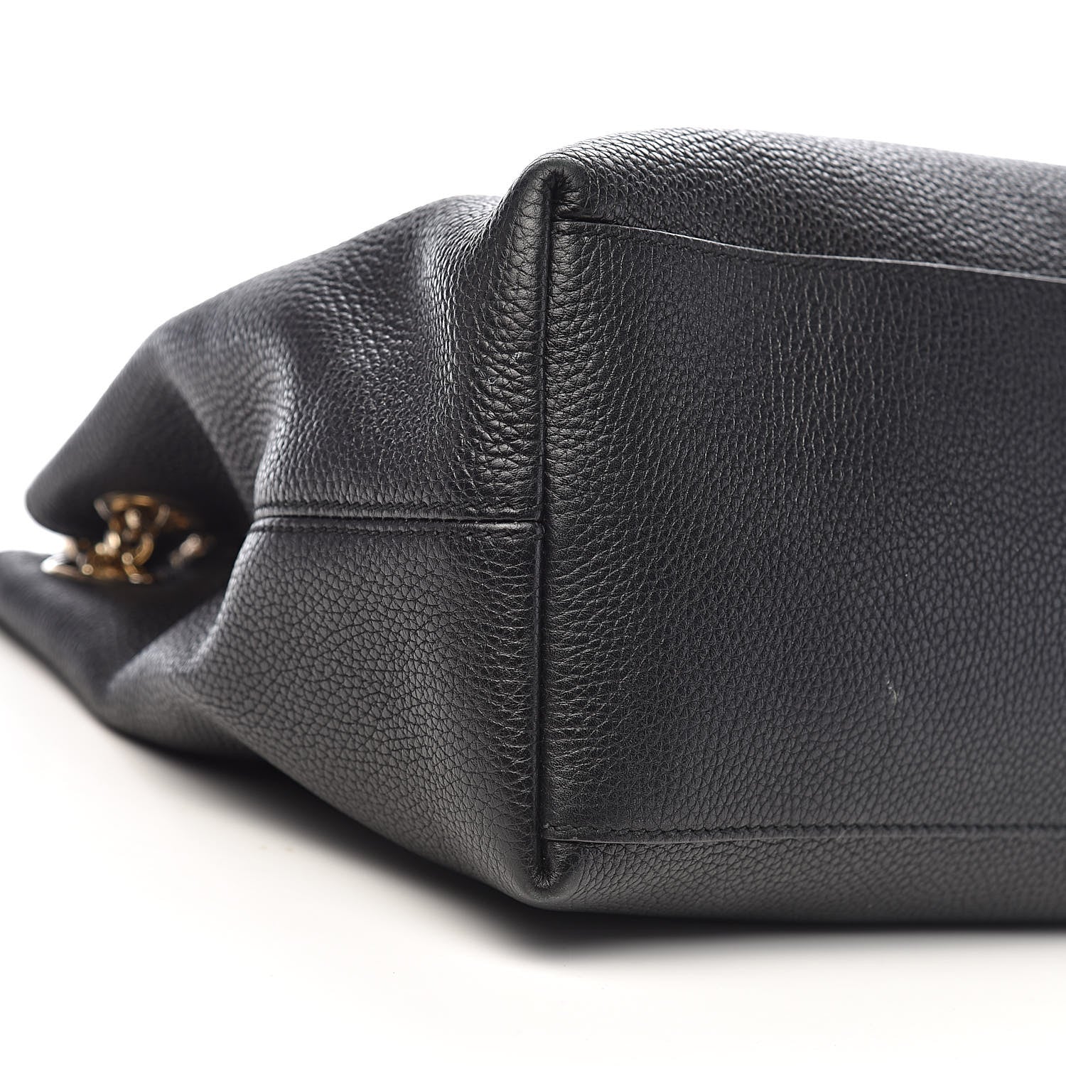 Gucci Pebbled Calfskin Medium Soho Chain Shoulder Bag Black 9 of 13