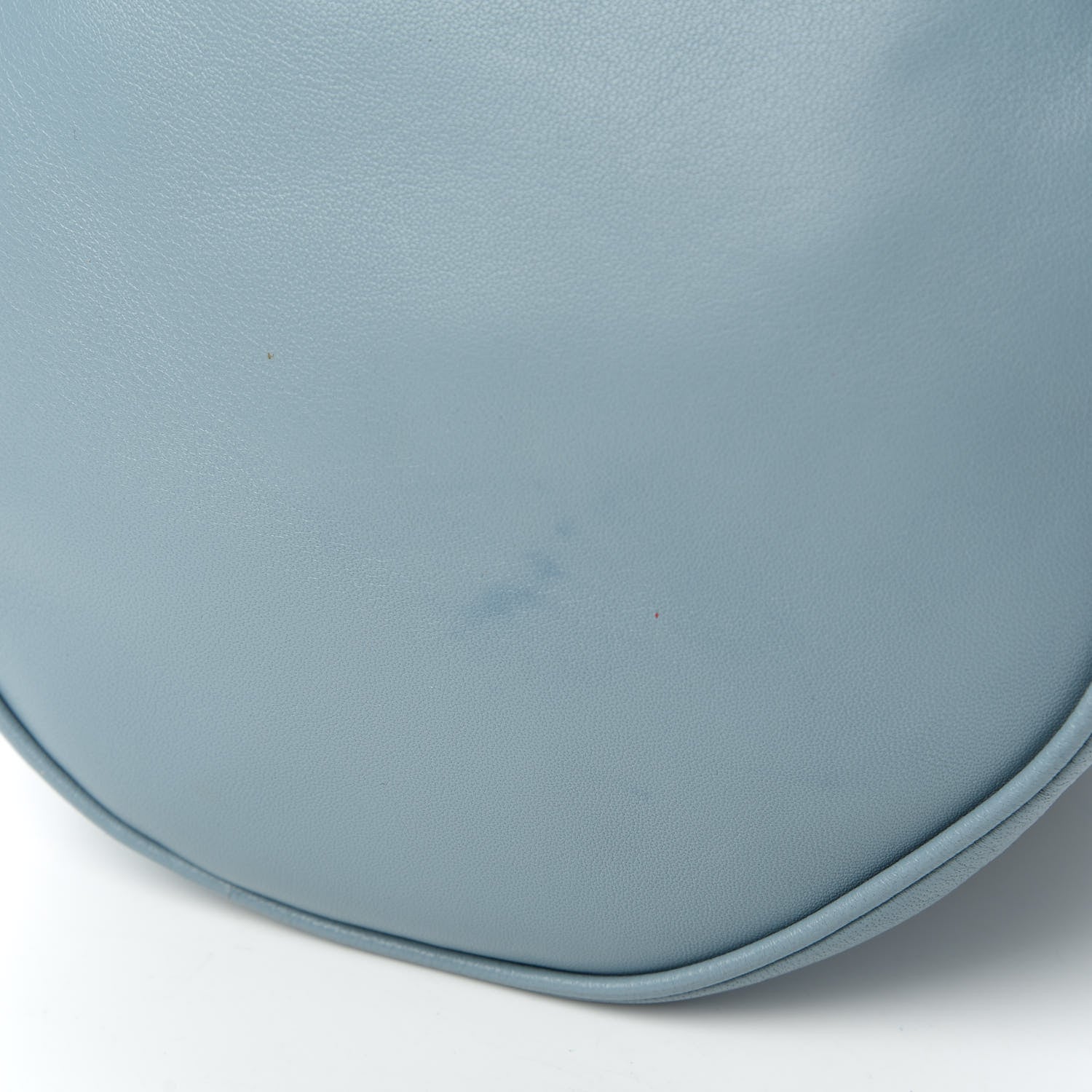 Mansur Gavriel Lambskin Drawstring Bucket Pouch Bag Grey Blue 10 of 10