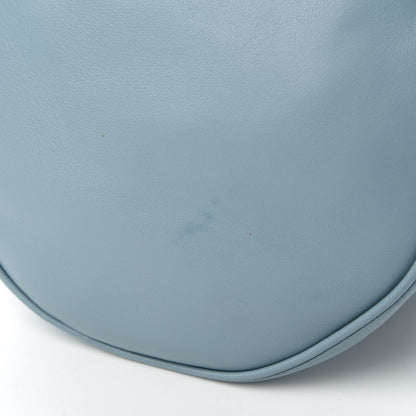 Mansur Gavriel Lambskin Drawstring Bucket Pouch Bag Grey Blue 10 of 10
