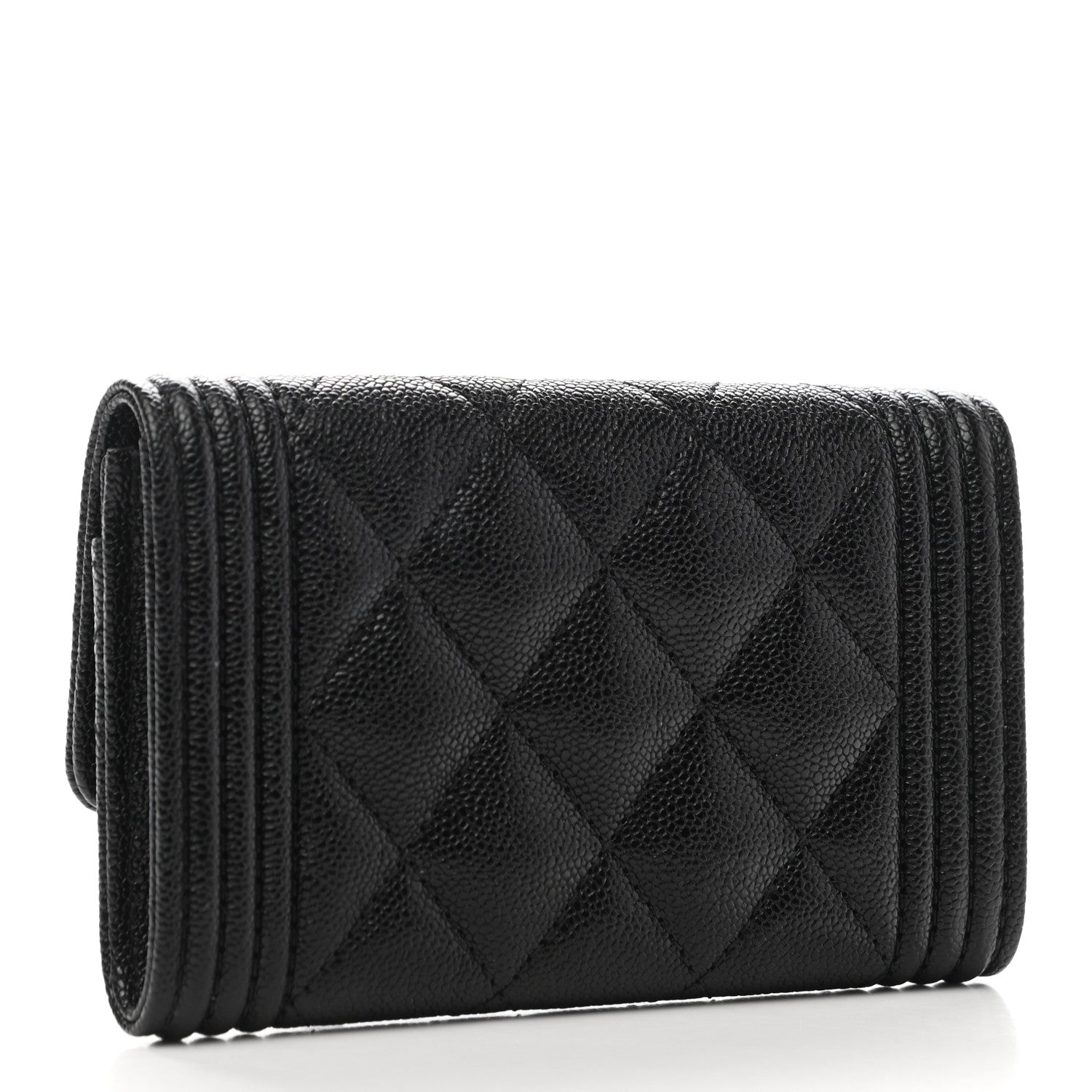 Chanel Caviar Quilted Boy Flap Card Holder Black 3 of 9