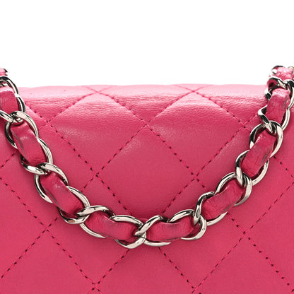 Chanel Lambskin Quilted Mini Square Flap Dark Pink 8 of 12