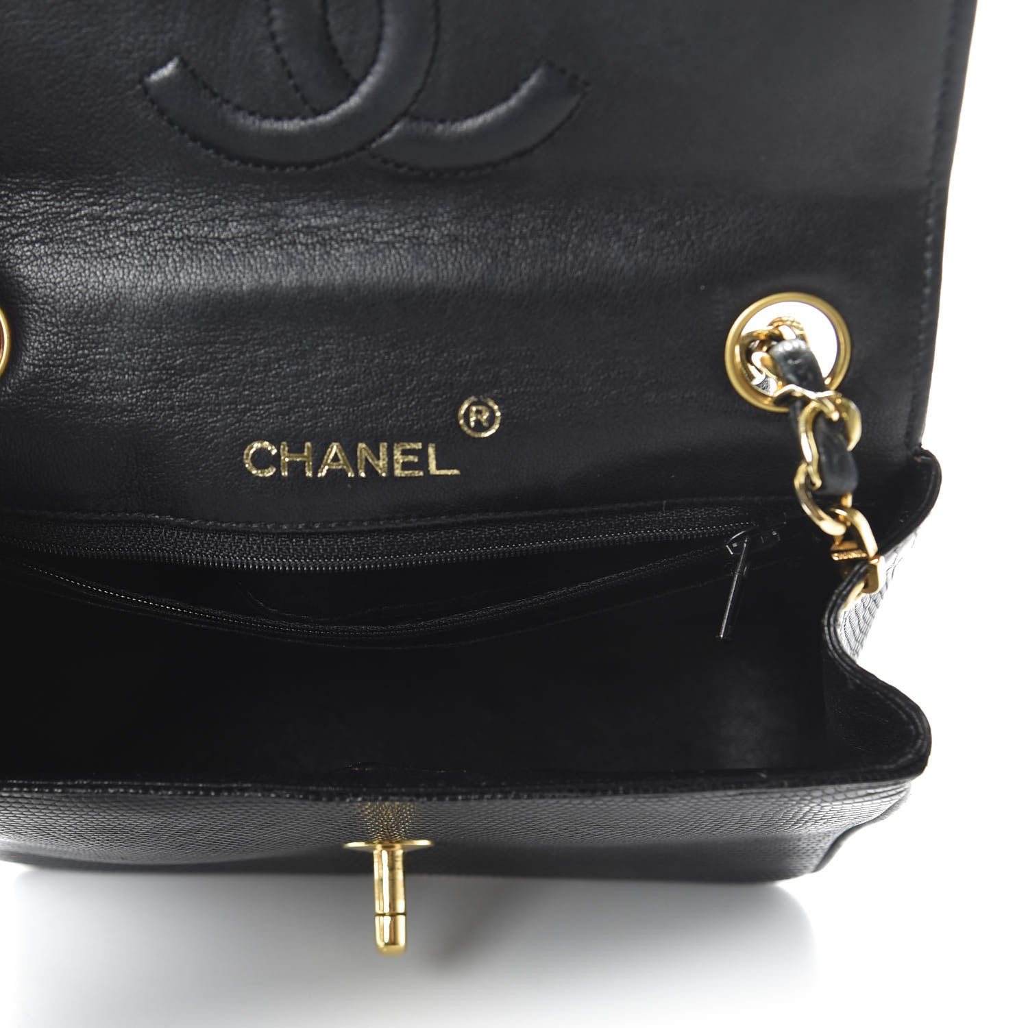 Chanel Lizard Mini Square Flap Black 5 of 11