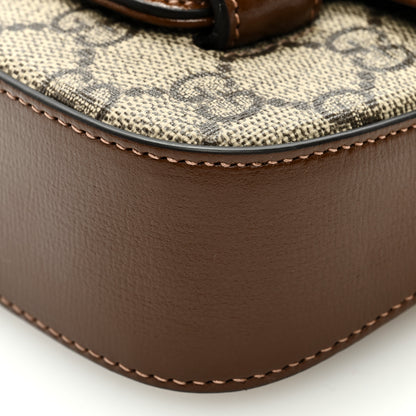 Gucci GG Supreme Monogram Azalea Calfskin Web Horsebit 1955 Wallet On Strap Beige Ebony Brown Sugar 8 of 9