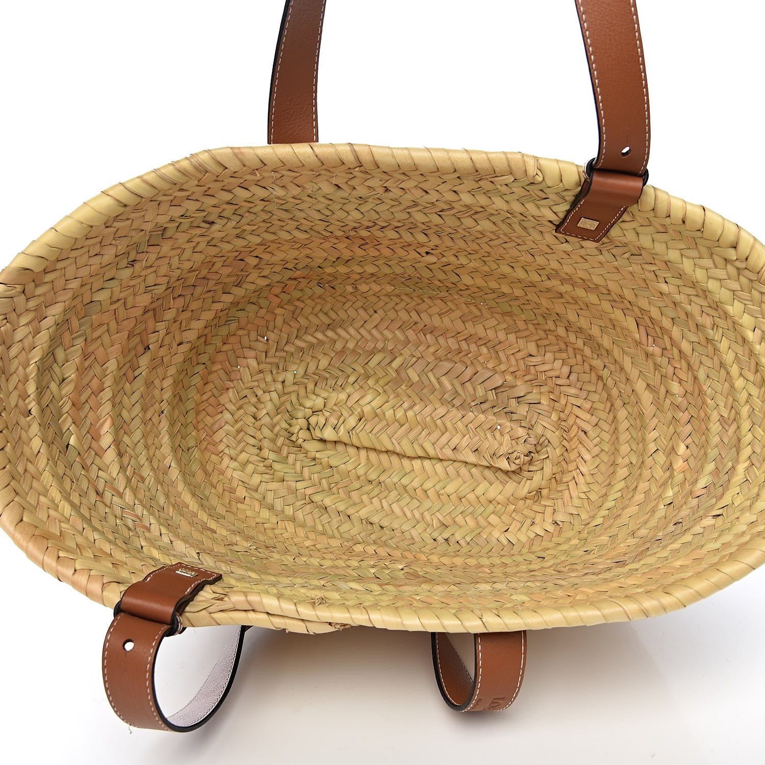 Loewe Raffia Basket Tote Bag Natural Tan 5 of 11