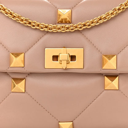Valentino Garavani Nappa Large Roman Stud Shoulder Bag Rose Cannelle 7 of 9