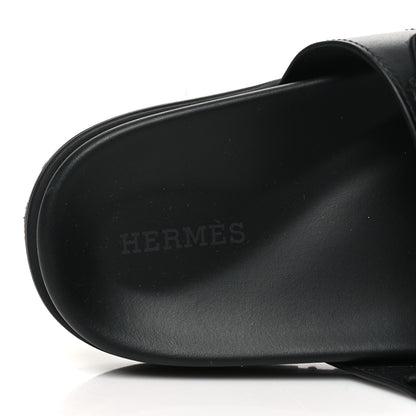 Hermes Calfskin Womens Chypre Sandals 36 Black 8 of 10